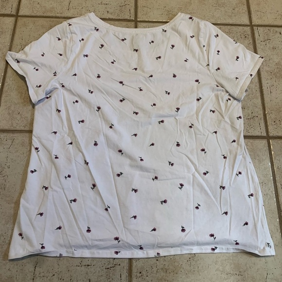 Reitmans R Essentials White Floral T-shirt XXL - Picture 7 of 8